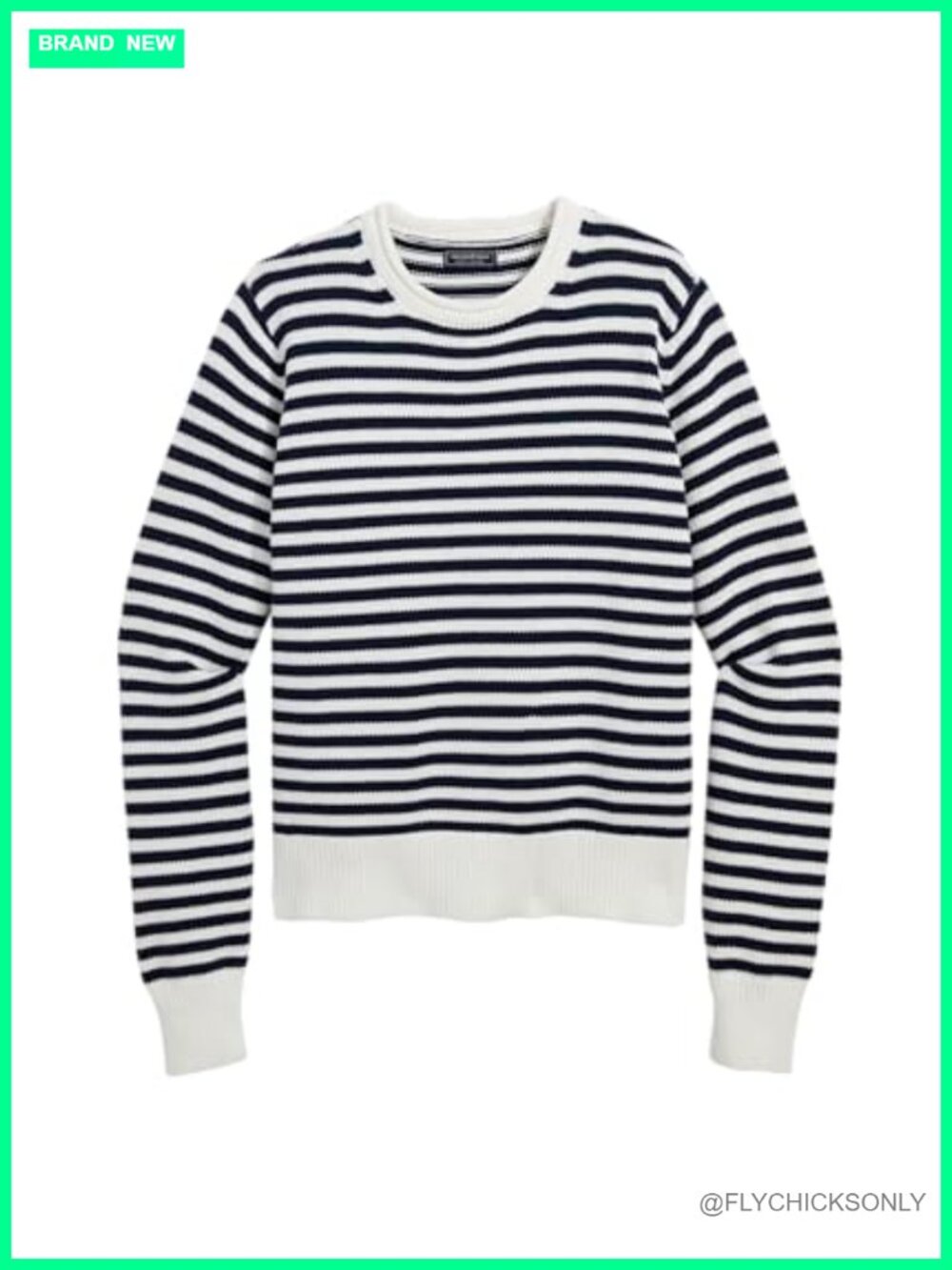 Katie Cotton Stripe Rollneck Sweater Intarsia Knit 100% Cotton Pullover